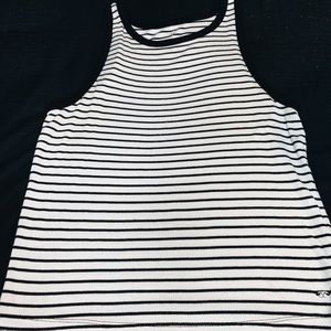 Creme Striped Tank Top (Slightly Cropped)